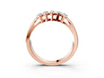 Rose gold Five-Stone Marquise Diamond Split Shank Ring with Shared Prong Setting_3