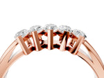 Rose gold Five-Stone Marquise Diamond Split Shank Ring with Shared Prong Setting_4