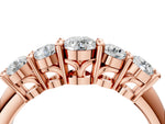 Rose gold Five-Stone Round Brilliant Diamond Prong Set White Gold Band_4