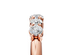 Rose gold Five-Stone Round Brilliant Diamond Prong Set White Gold Band_5