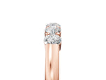 Rose gold Five-Stone Round Diamond Channel Set Band with Shared Prong Setting_5