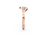 Rose gold Five-Stone Round Diamond Crossover Band with Prong Setting_2