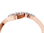 Rose gold Five-Stone Round Diamond Crossover Band with Prong Setting_4