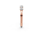 Rose gold Five-Stone Round Diamond Prong-Set Band_2