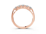 Rose gold Five-Stone Round Diamond Prong-Set Band_3