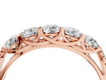 Rose gold Five-Stone Round Diamond Prong-Set Band_4