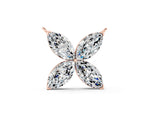 Rose gold Four-Prong Marquise Diamond Flower Pendant