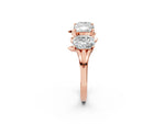Rose gold Four-Stone Elongated Cushion Diamond Band with Nature-Inspired Prong Setting_2