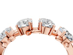 Rose gold Four-Stone Elongated Cushion Diamond Band with Nature-Inspired Prong Setting_4