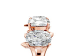 Rose gold Four-Stone Elongated Cushion Diamond Band with Nature-Inspired Prong Setting_5