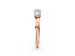 Rose gold Four-Stone Round Cut Diamond Prong-Set White Gold Band_2