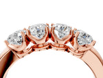 Rose gold Four-Stone Round Cut Diamond Prong-Set White Gold Band_4