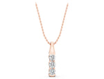 Rose gold Four-Stone Round Diamond Channel-Set Pendant_1