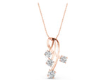Rose gold Four-Stone Round Diamond Prong-Set Pendant_1