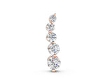Rose gold Graduated Round Diamond Prong Set Pendant