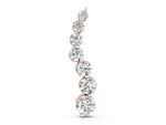 Rose gold Graduated Round Prong-Set Diamond Pendant