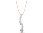 Rose gold Graduated Round Prong-Set Diamond Pendant_1