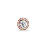 Rose gold Halo Round Diamond Four-Prong Pendant
