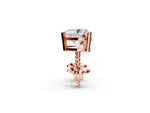 Rose gold Heart Cut Diamond Stud Earrings_2