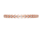 Rose gold Heart-Shaped Diamond Tennis Bracelet with Channel Setting and Prong Set Stones