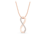 Rose gold Infinity Pendant with Round Brilliant Diamonds in Pavé Setting_1