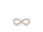 Rose gold Infinity Pendant with Round Cut Diamonds in Pavé Setting