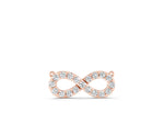 Rose gold Infinity Pendant with Round Diamond Pavé Setting