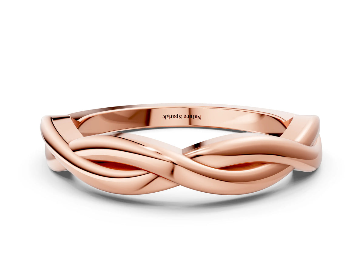 Rose gold Infinity Twisted Plain Band