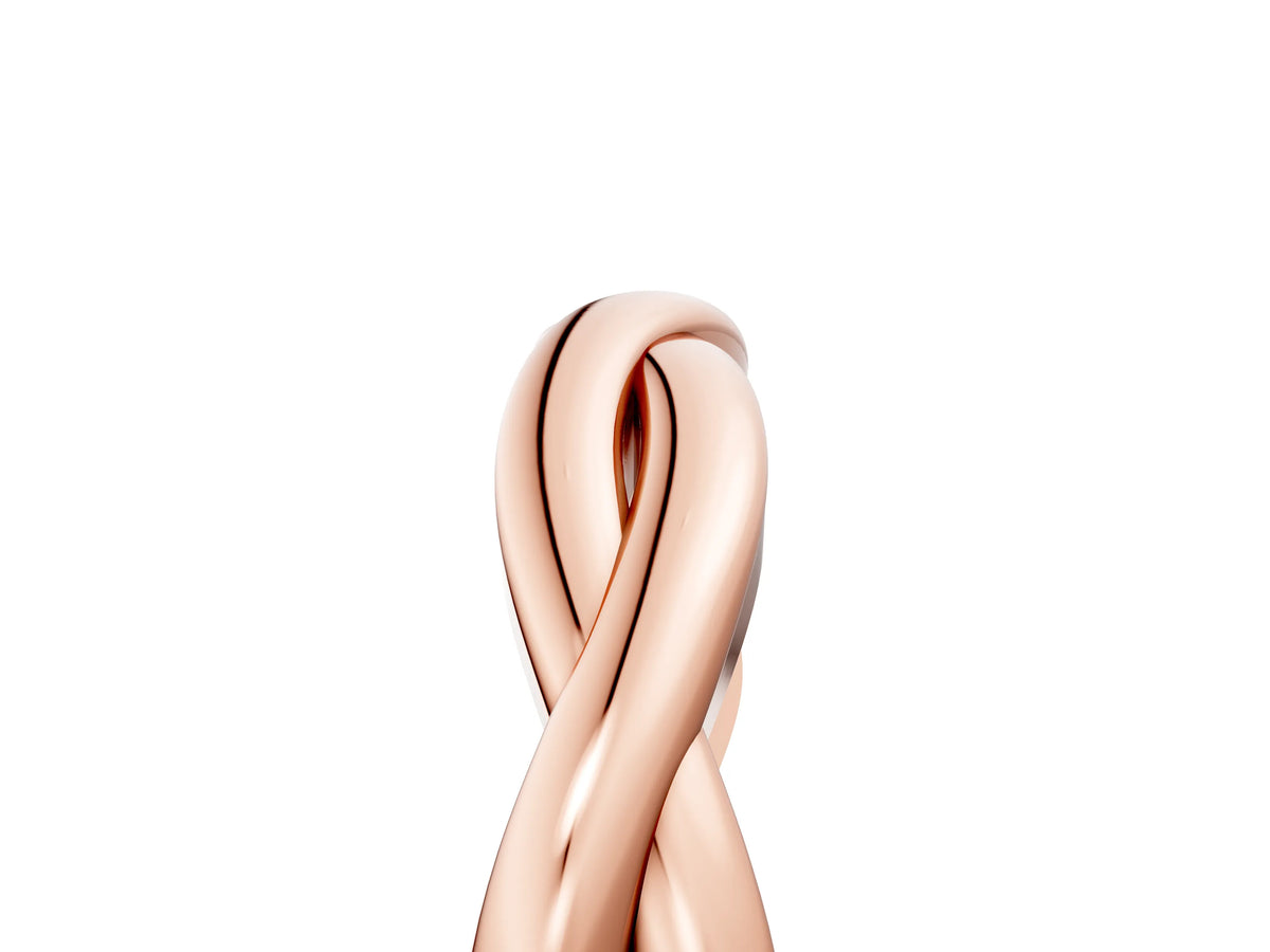 Rose gold Infinity Twisted Plain Band_5