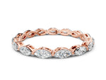 Rose gold Marquise Diamond Eternity Band with U-Prong Setting
