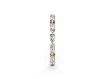 Rose gold Marquise Diamond Eternity Band with U-Prong Setting_2