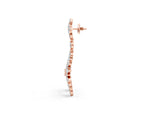 Rose gold Marquise Diamond Floral Dangle Earrings_1