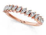 Rose gold Marquise Diamond Half-Eternity Band with Shared Prong Setting_1