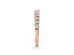 Rose gold Marquise Diamond Half-Eternity Band with Shared Prong Setting_2