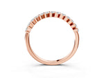 Rose gold Marquise Diamond Half-Eternity Band with Shared Prong Setting_3