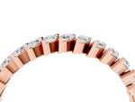 Rose gold Marquise Diamond Half-Eternity Band with Shared Prong Setting_4