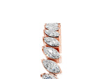 Rose gold Marquise Diamond Half-Eternity Band with Shared Prong Setting_5