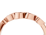 Rose gold Marquise Diamond Leaf Eternity Band with Bezel Setting_4