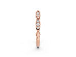 Rose gold Marquise Diamond Pavé Eternity Band with Bezel Setting_2