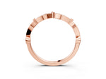 Rose gold Marquise Diamond Pavé Eternity Band with Bezel Setting_3