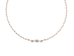 Rose gold Marquise Diamond Riviera Necklace