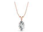 Rose gold Marquise Diamond Solitaire Pendant with Prong Setting_1