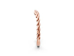Rose gold Marquise Diamond Twist Eternity Band with Bezel Setting_2