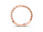 Rose gold Marquise Diamond Twist Eternity Band with Bezel Setting_3