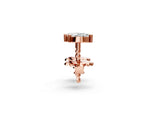 Rose gold Marquise Diamond Two Stone Stud Earrings_2