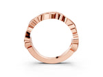 Rose gold Marquise Diamond Vine Eternity Band with Bezel Setting_3