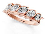 Rose gold Marquise Diamond Wave Band with Channel Setting_1