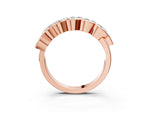 Rose gold Marquise Diamond Wave Band with Channel Setting_3
