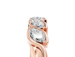 Rose gold Marquise Diamond Wave Band with Channel Setting_5