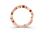 Rose gold Marquise and Round Diamond Infinity Eternity Band with Bezel Setting_3